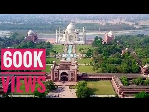 Taj Mahal from drone&#039;s eyes in 4k..!