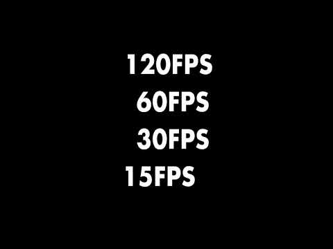 120FPS, 60FPS, 30FPS, 15FPS comparison