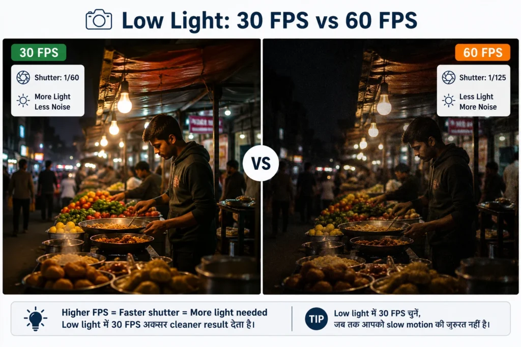 low light vs frame rate