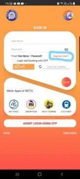आईआरसीटीसी रेल कनेक्ट एंड्राइड ऐप्प