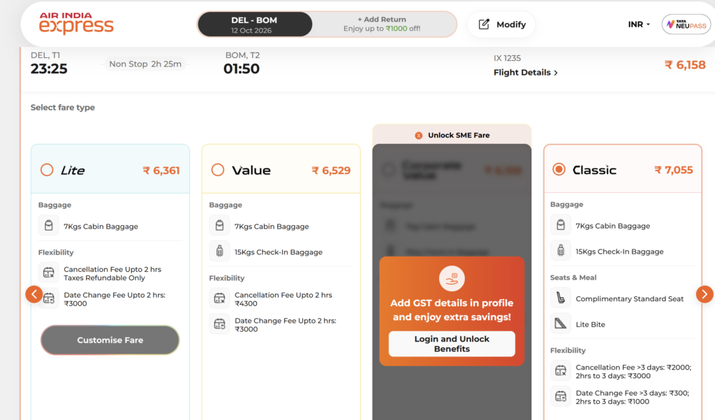 airline fare class
